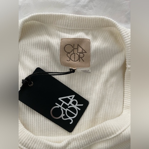 CHASER Ribbed Scoop Neck Long Sleeve Top - Picture 3 of 3